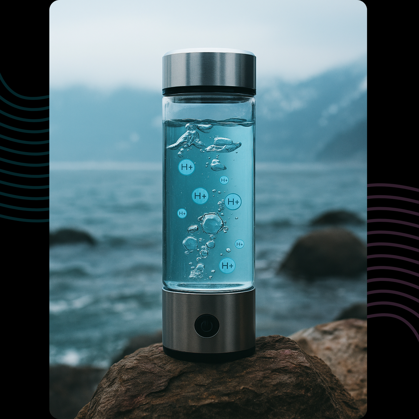 Hydrogen Water Bottle – | 1600 PPB Ionizer, SPE/PEM Tech, Rechargeable | For Home, Office, Travel, and Fitness